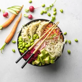 Poké Gyoza Poulet