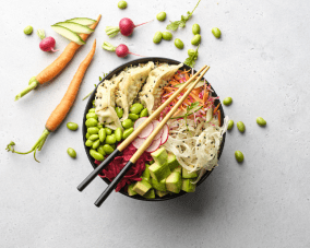 Poké Gyoza Poulet