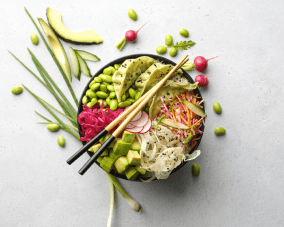 Poké Gyoza Légumes